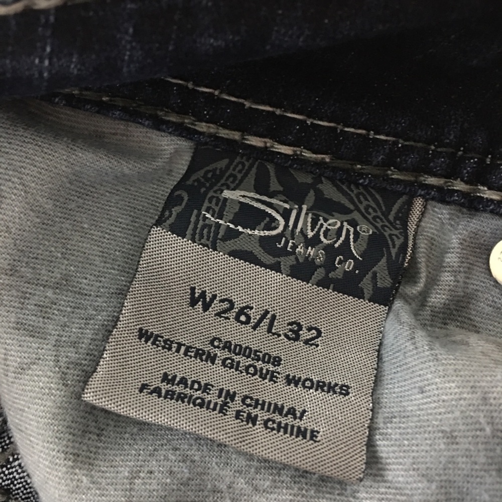 Silver Jeans Suki Low Rise Dark Wash Bootcut Jeans Size 26 - Picture 7 of 8